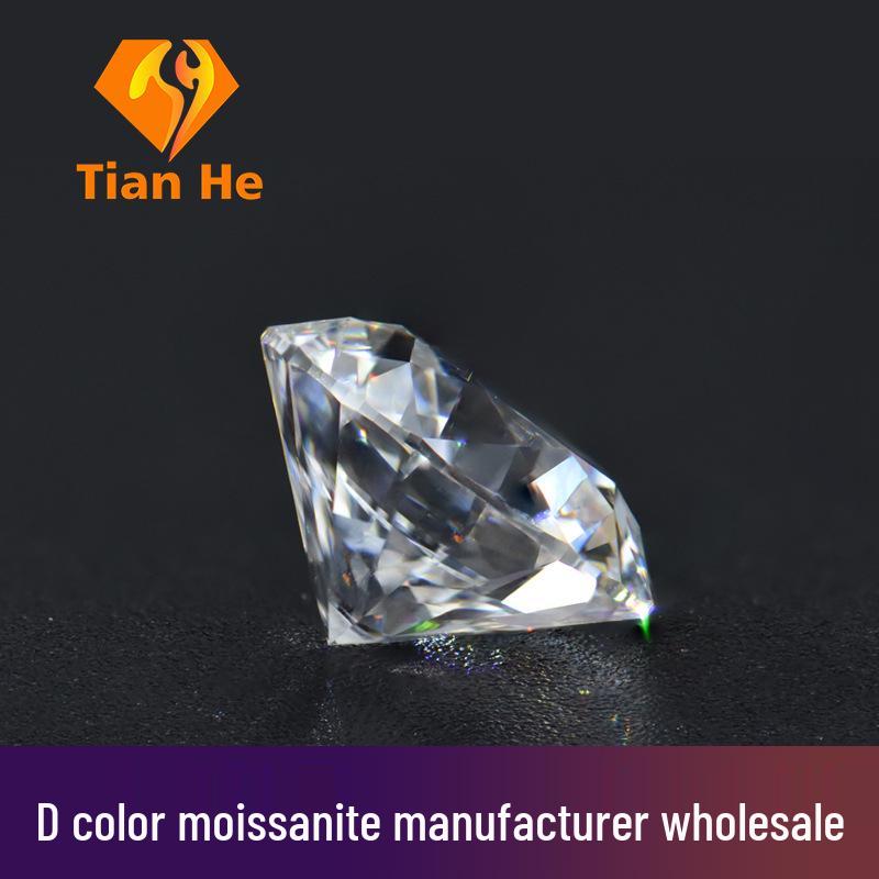 

D Color Moissanite, 8 Hearts & Arrows, 3EX Cut, Round, 1/2/3 Carat Loose Gem 3.0mm/0.1ct