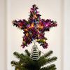 Metal Christmas Tree Topper Star LED Light Christmas Tree Top Decoration  Christmas Tree Decoration