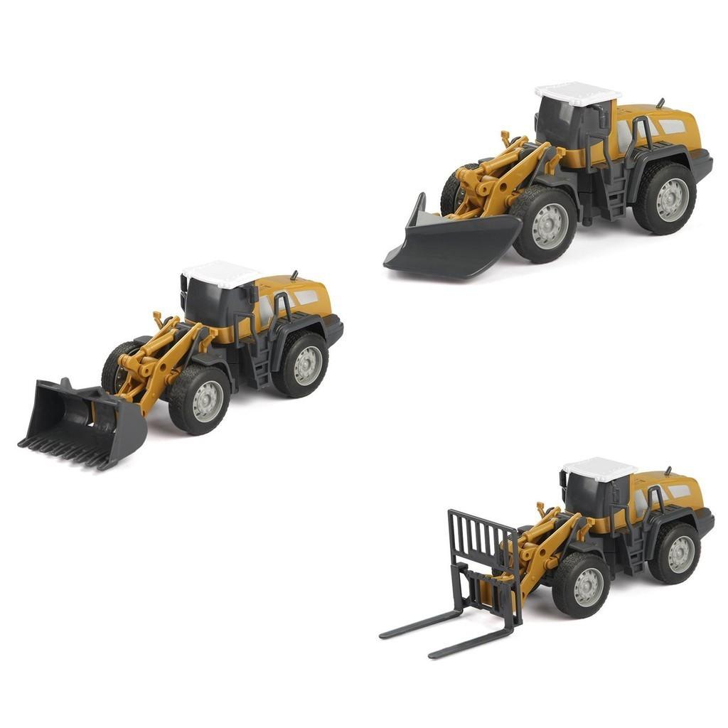 Alloy Engineering Excavator Toy Set With Crane Transport Truck Inertial Children's Play Vehicles