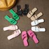 Chaussons d'extérieur pour femmes à nœud papillon à une bride Sandales plates d'été à bout carré grande taille