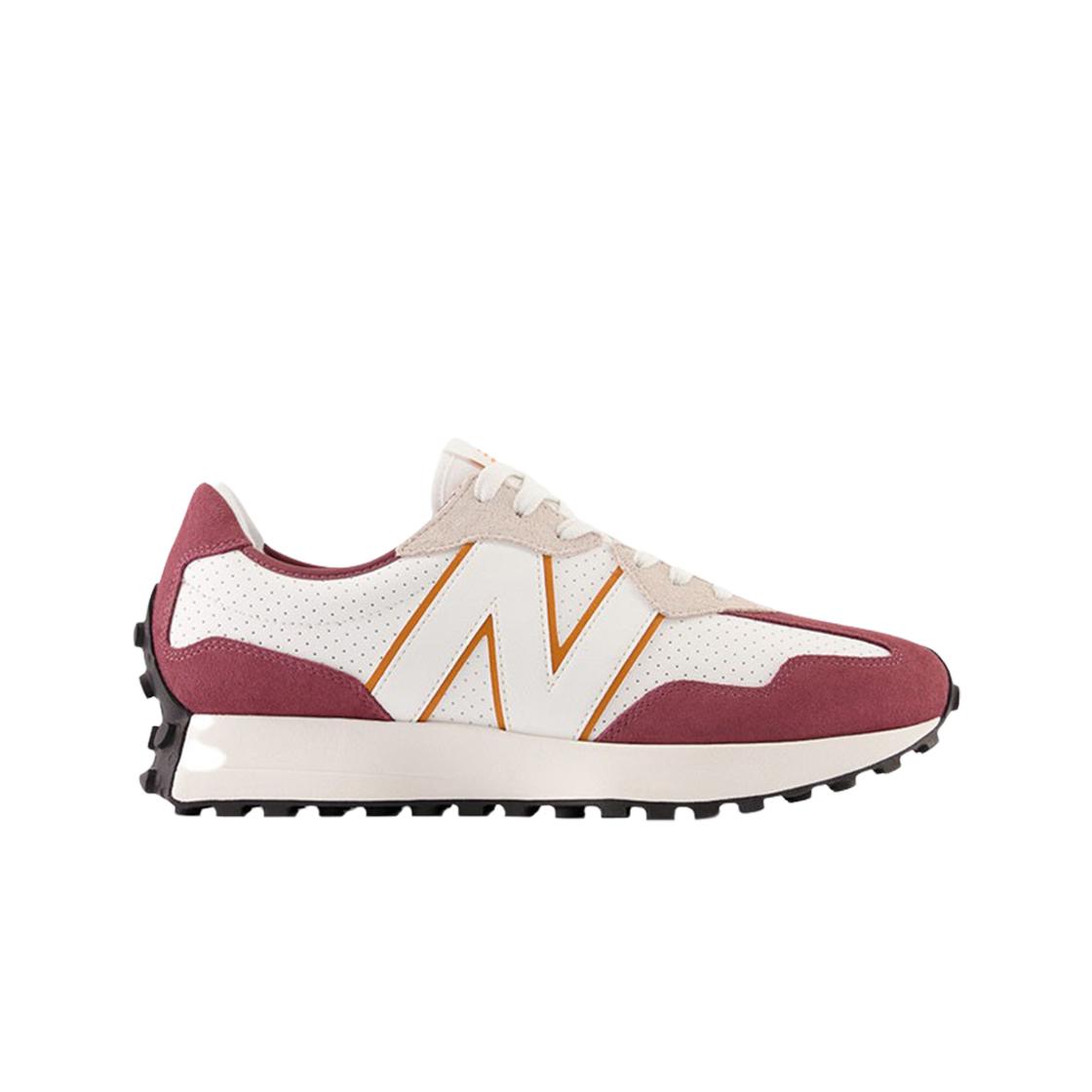 

New Balance 327 Белые бордовые мужские кроссовки MS327NG