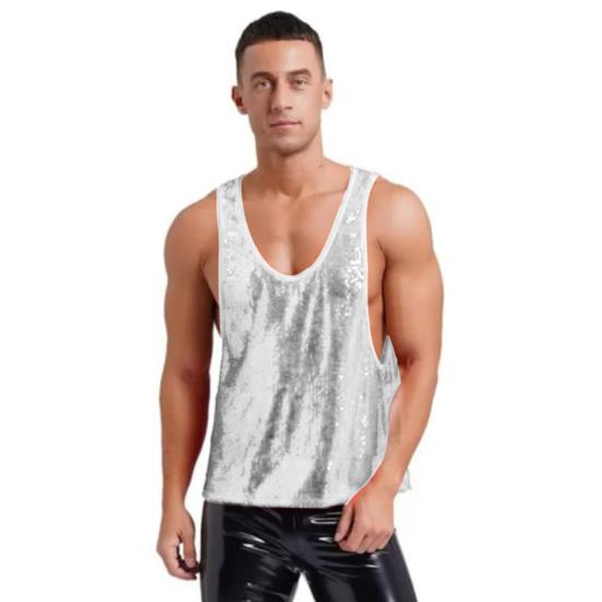 Herren-Tanktop mit Rundhalsausschnitt, ärmellos, lockere Passform, einfarbig, schnelltrocknend, vielseitige Oberteile im Streetstyle, Freizeitkleidung 3XL