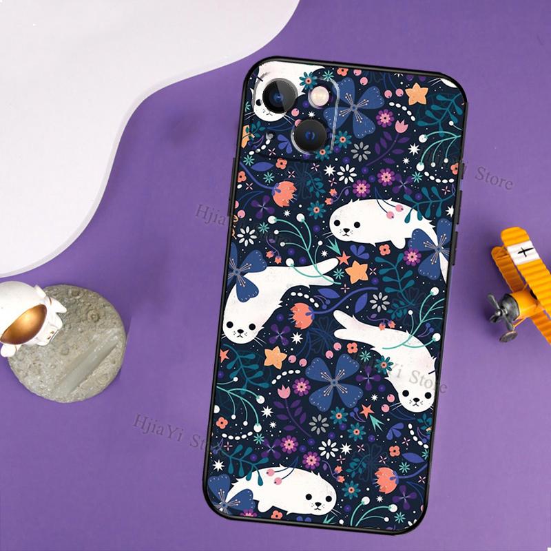Baby Seals Case For iPhone 14 13 Pro X XS Max XR 7 8 Plus Cover For iPhone 14 12 Mini 11 Pro Max SE 2020