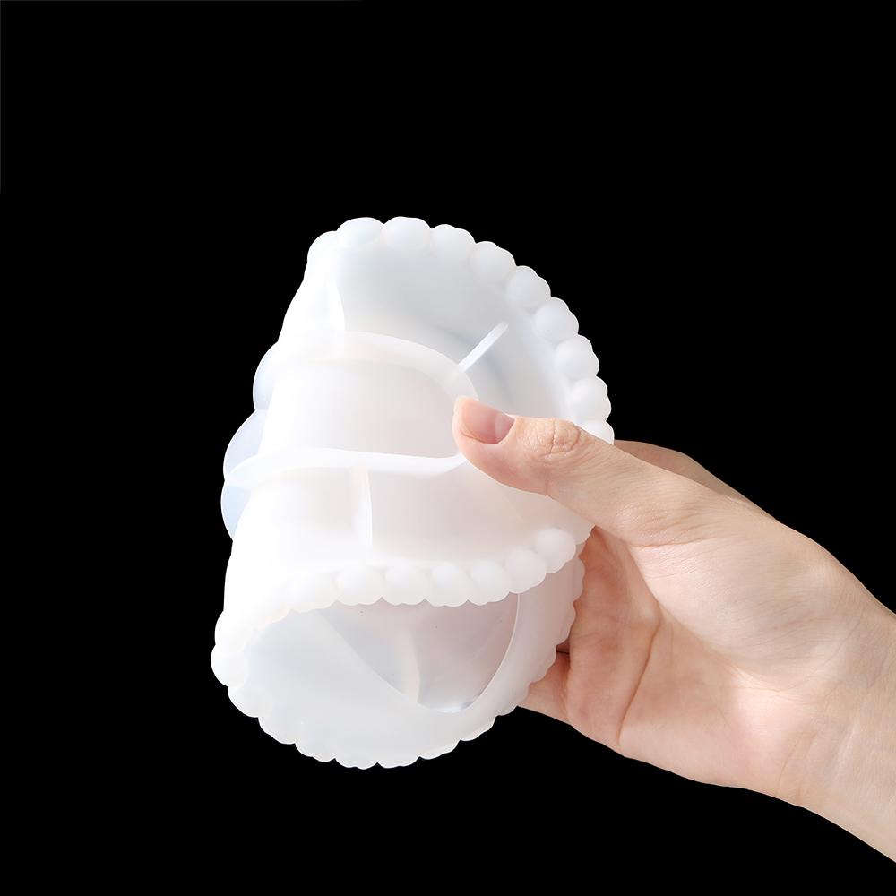 Ovales Tablett Silikonform Sechseckiger Untersetzer Epoxidharzform für DIY Schmuck Teller Aufbewahrungshalter Harzform Handwerk Heimdekoration