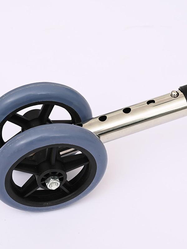 Foldable Double-Wheel Carbon Steel Walker for the Elderly
