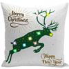 Led Christmas Pillowcase Cartoon Plant Creative Printing Luminous Cushion Cover Home Sofa Table Chair Decoration Pillow Cases