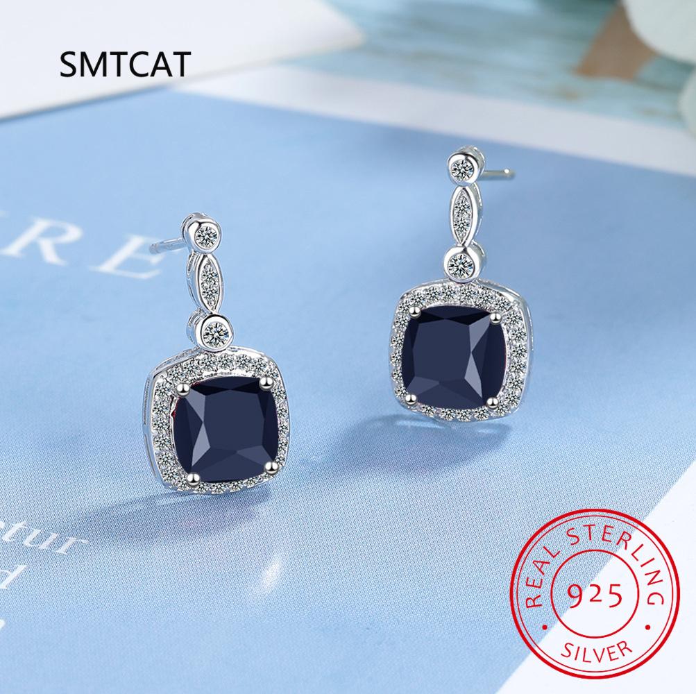 1.3ct Natural Peridot 925 Sterling Silver Square Stud Earrings Oorbellen for Women Fashion Green Gemstone Jewelry Birthday Gift