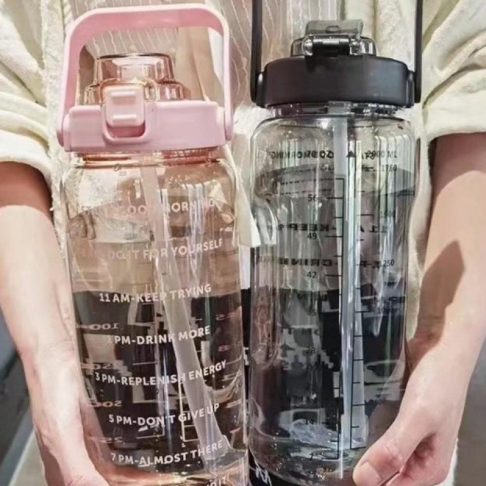 with Time Marker Sports Water Bottles Portable Drink Bottle Durable Water Jug  Drinkware