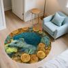 Hedgehog Pattern Round rug,Carpet Rug for Living Room Bedroom Playroom ,Non-slip Floor Mat,Holiday Gifts and Birthday Gifts.