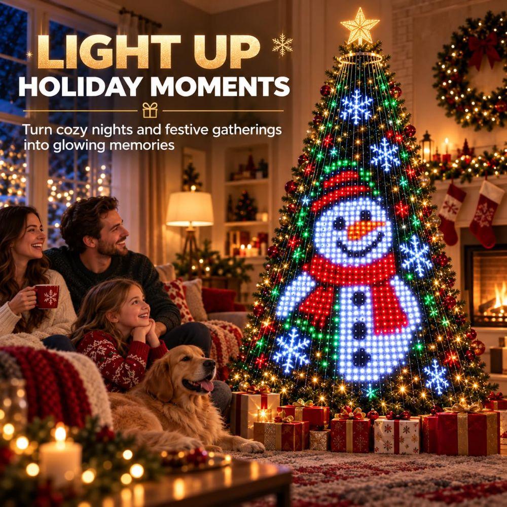 with Star Topper Smart Animated Christmas Tree Lights LED String Lights Outdoor Indoor Use