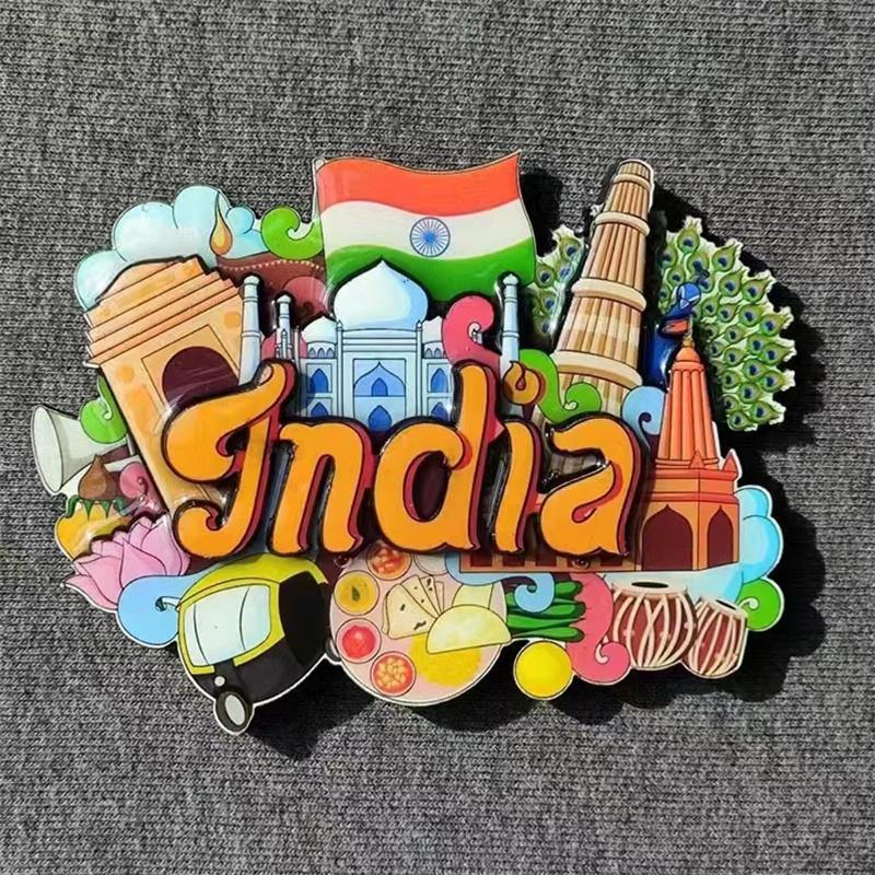 Wooden Fridge Magnets for Refrigerator Decor America India Thailand Australia Italy Netherlands Mexico Vantage Magnet Souvenir