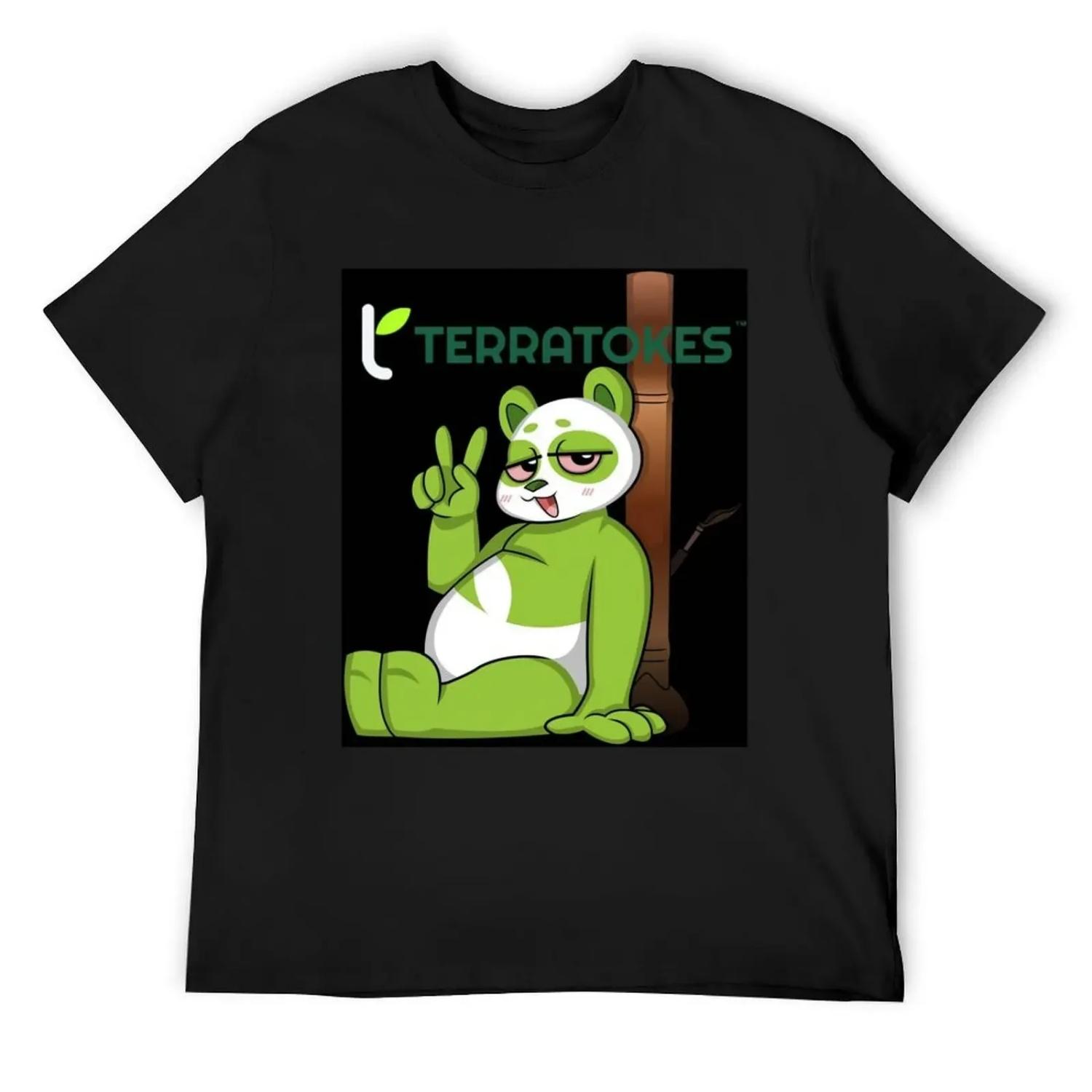 TERRA TOKES PANDA от SGB Футболка однотонная с принтом футболки аниме футболки хиппи одежда хлопковая футболка мужская S