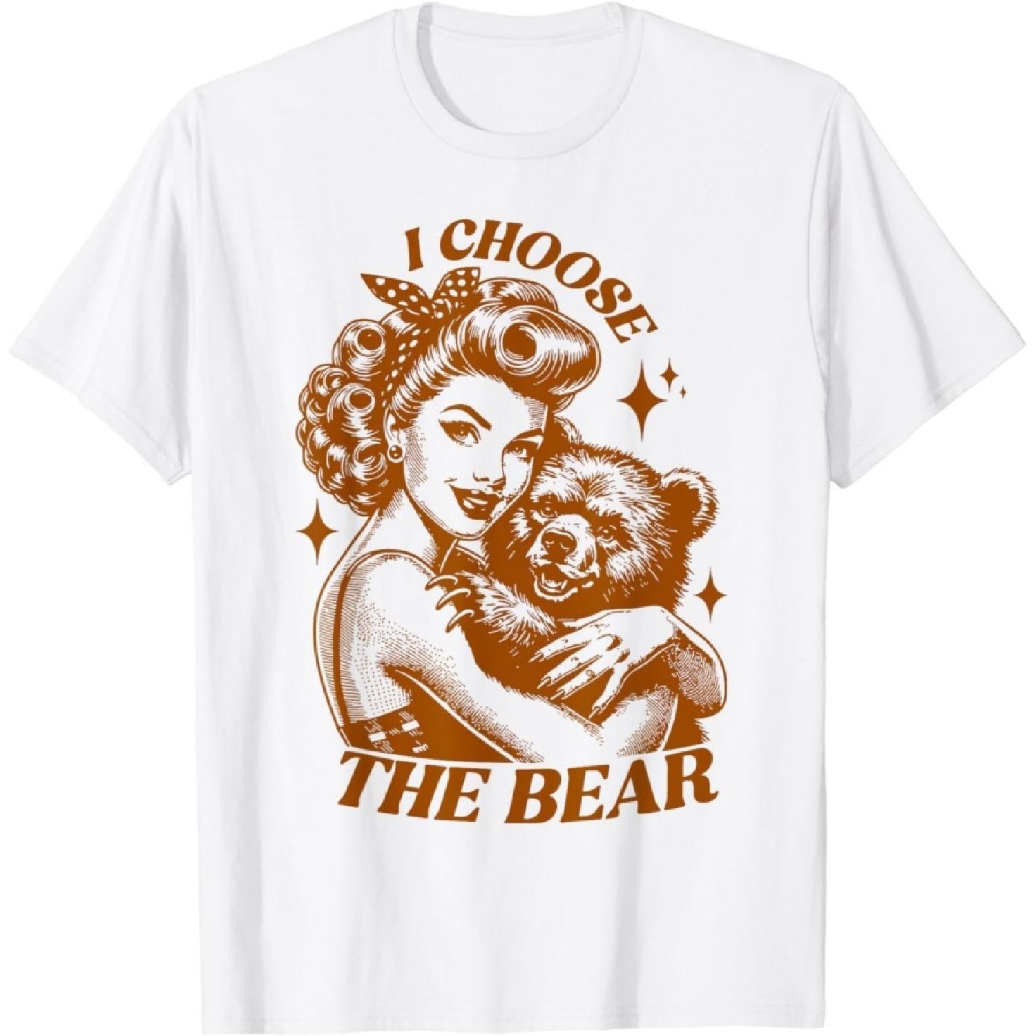 SykForn I Choose The Bear Motivational Team Bear Woods Girls Women T-Shirt S