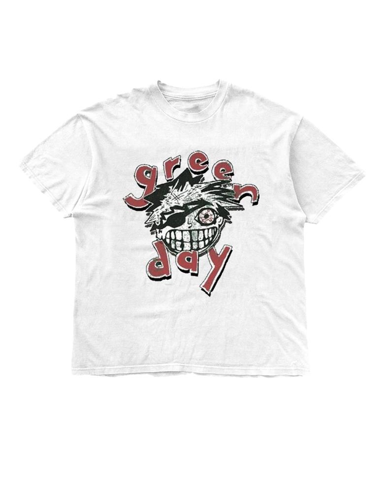 2026 New Green Day Green Day Band THE SAVIORS TOUR Cartoon Rock Mens Short TShirt Harajuku Mens Comfortable Breathable T Shirt