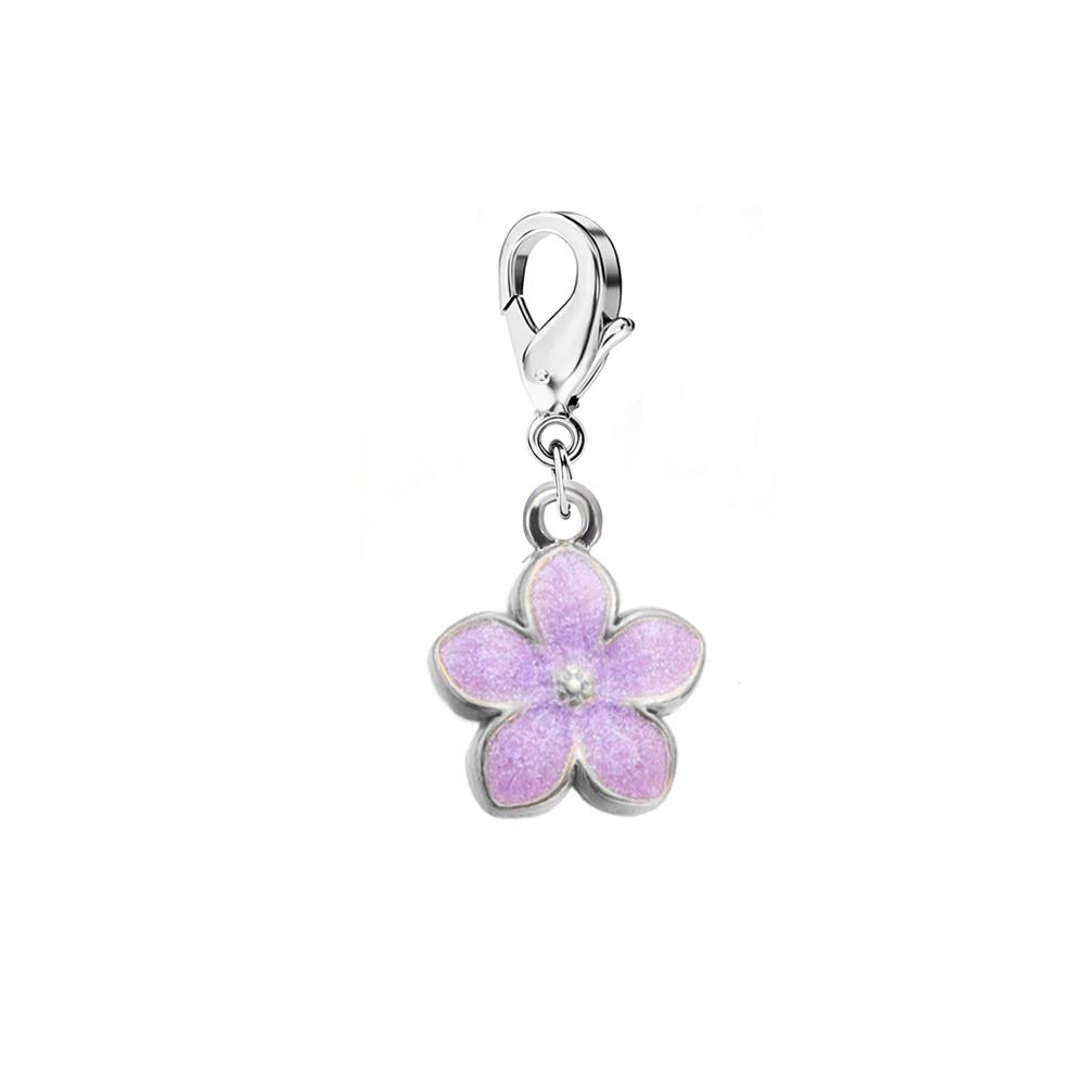 1pc Enamel Flower Charms for Jewelry Making Stainless Steel Gold Pendant for Earring Necklace Bracelet Accessories