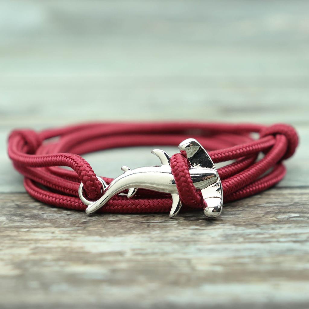 Minimalist Paracord Bracelet Men Ocean Animal Shark Braslet Homme Handmade Adjustable Nautical Braclet Gift For Him Pulsera Tela