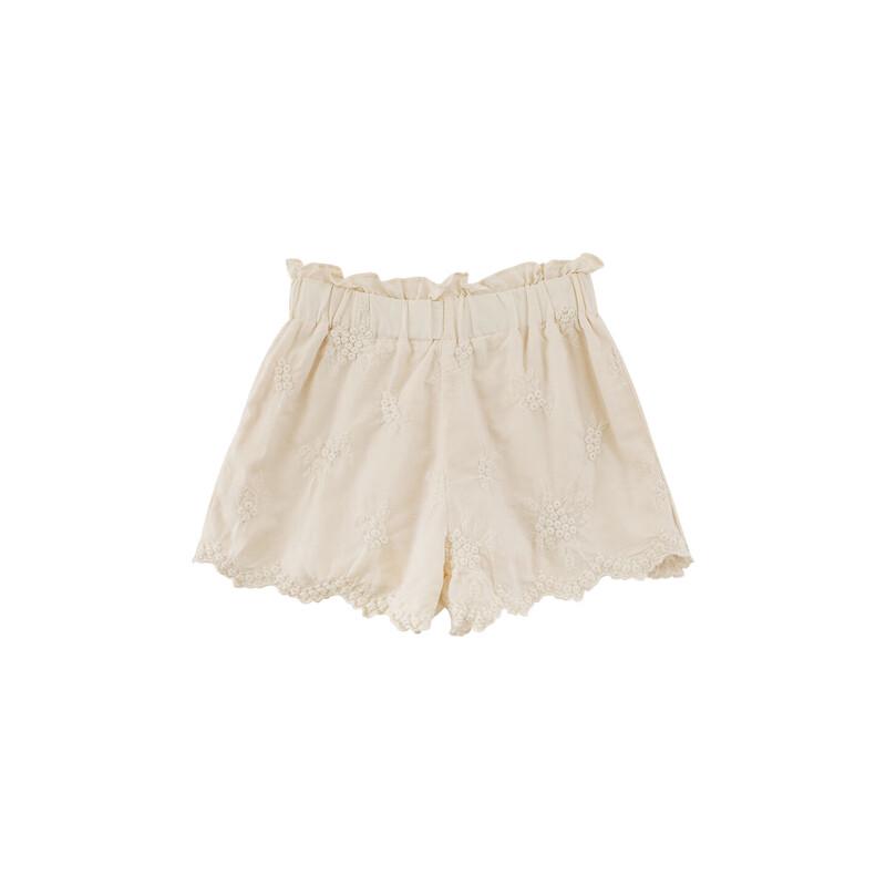 YouYou Girls Lace Collar Knit Tee & Shorts Set 100 cm
