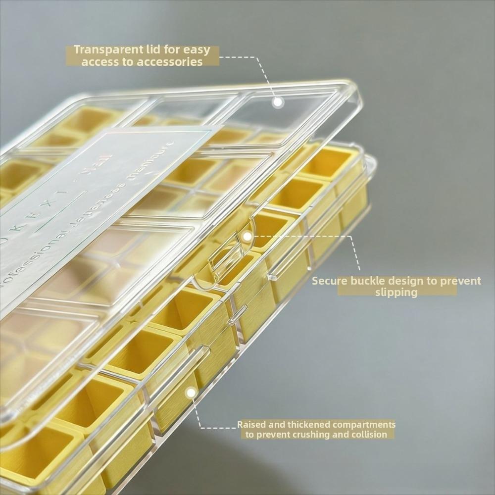 Compartment Nail Art Storage Box Plastic Storage Container Box  for Jewelry Display