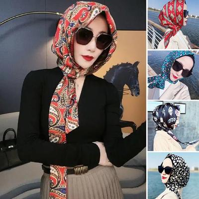 Soft Baotou Hat Simulation Silk Headscarf Summer Islamic Hat  Women