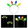 Niedliches Weihnachts-LED-Stirnband mit Licht Leuchtende Glühbirne Haarreif Neuheit Party Kopfschmuck Kopfbedeckung Party