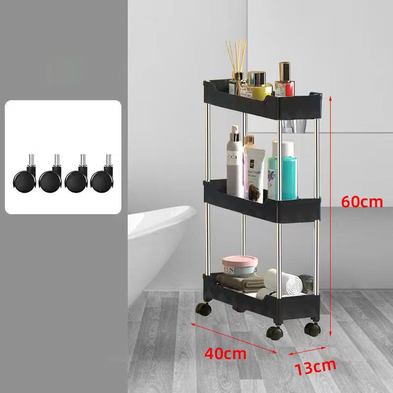 Kitchen Organizers And Storage Rack Household Cart With Wheels Multifunctional Home Accessories Mobile Rack Trolley Bookshelf
