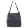 Solid Color Snap Closure Natural Leather Tote Shoulder Bag Women Bags Black 3958975BLACK