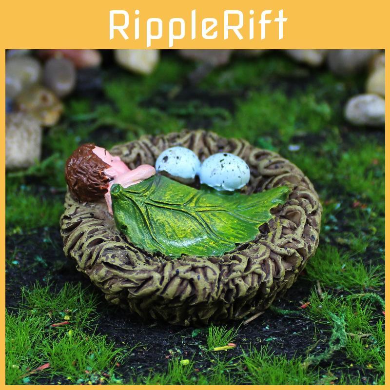 Baby Simuliertes Vogelnest Harzmodell Dekor Tischfigur Mikrolandschaft