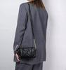 David Jones women's messenger bag, black faux leather