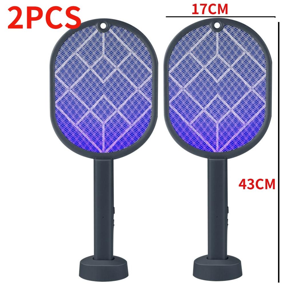 Electric Mosquito Killer 2-in-1 Fly Swatter Trap USB Charging Protective Net Household Supplies for Home Bedroom Living Room