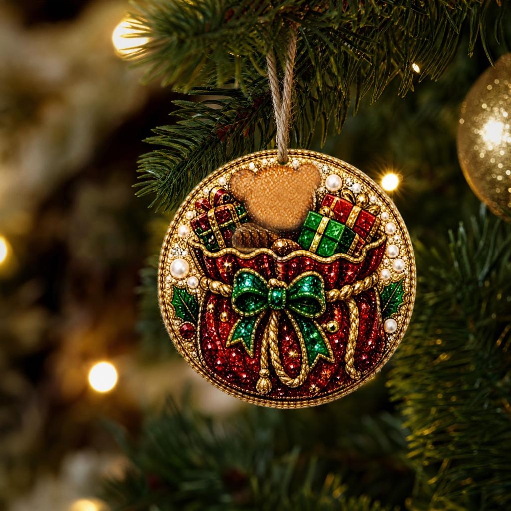 Christmas Tree Ornament, 2D Christmas Hanging Decoration, 1 Material