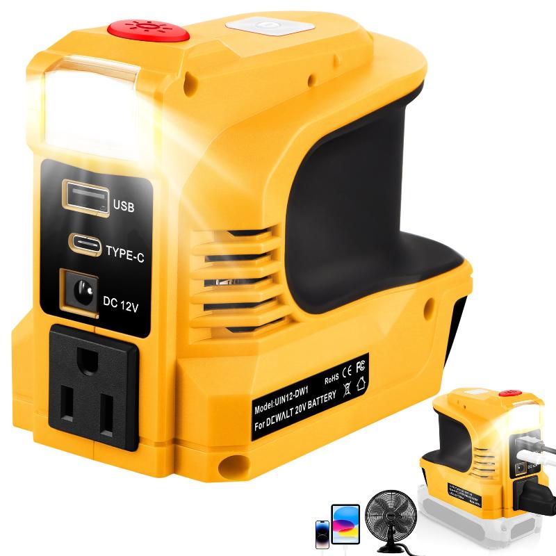 180W Power Inverter Dc 18V/21V To Ac 220V Usb Type-C Dc Adapter For Multi-Brand 18V-21V Lithium Batteries Tools