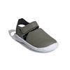 Adidas FortaSwim Stripes J Glory Green Kids Sneakers Olive-Green Footwear-White FW6046