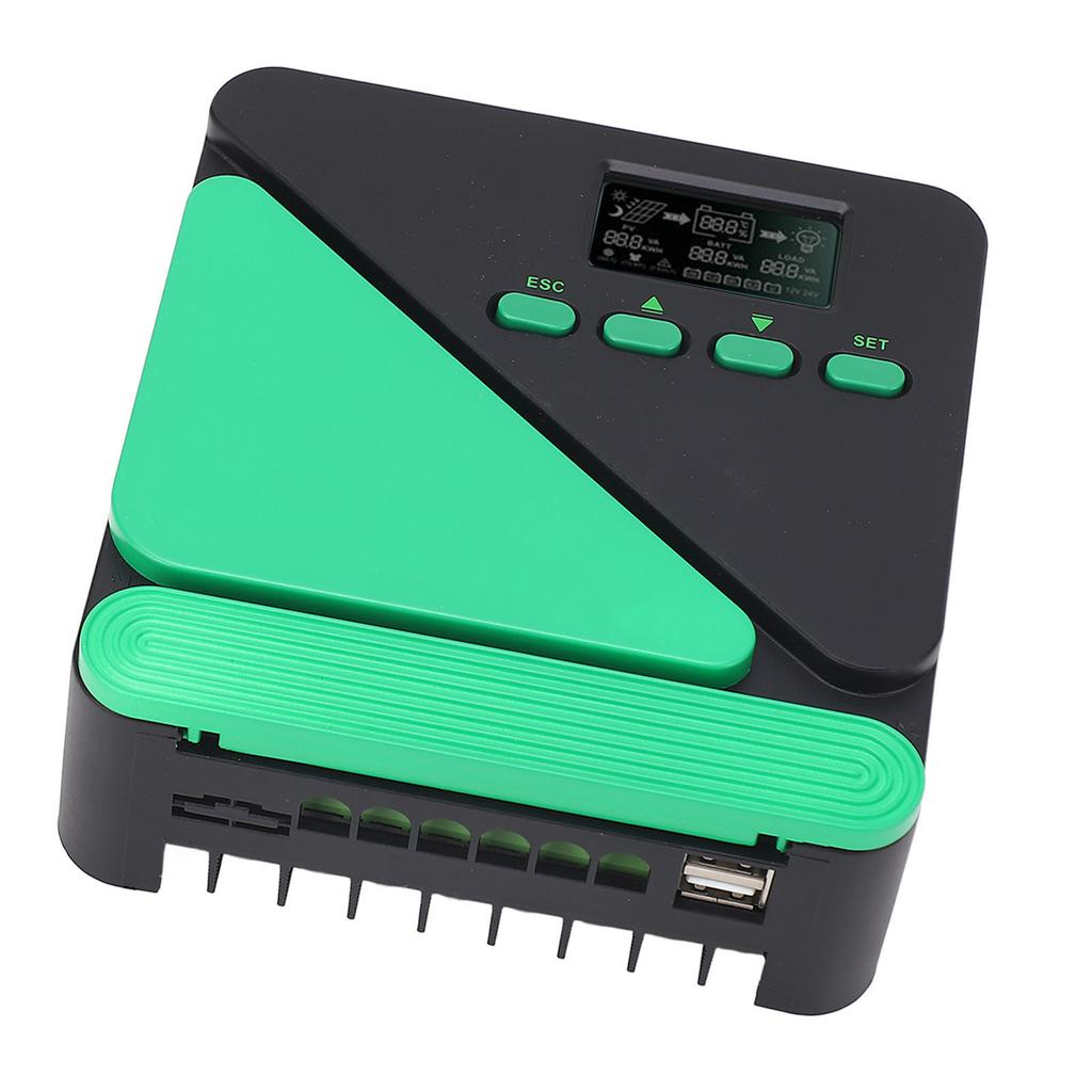 MPPT Solar Controller 12V 24V Intelligent Regulator LCD Display for Gel SEL Flooded Lithium Battery Charging