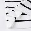 2026 Autumn Winter Women's European American Street Style Striped Patchwork Slim Fit Long Sleeve Sweater