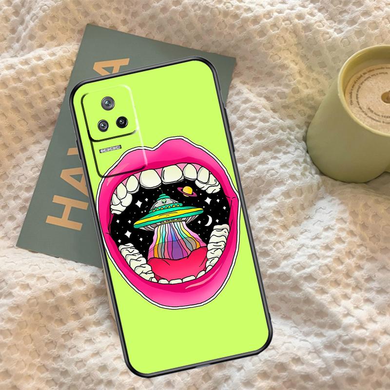 Aesthetics Cartoon Alien Space Case For Xiaomi 14T 11T 12T 13T Pro 13 14 15 Ultra POCO X7 Pro X3 X5 X6 M6 F5 F6 Pro Cover