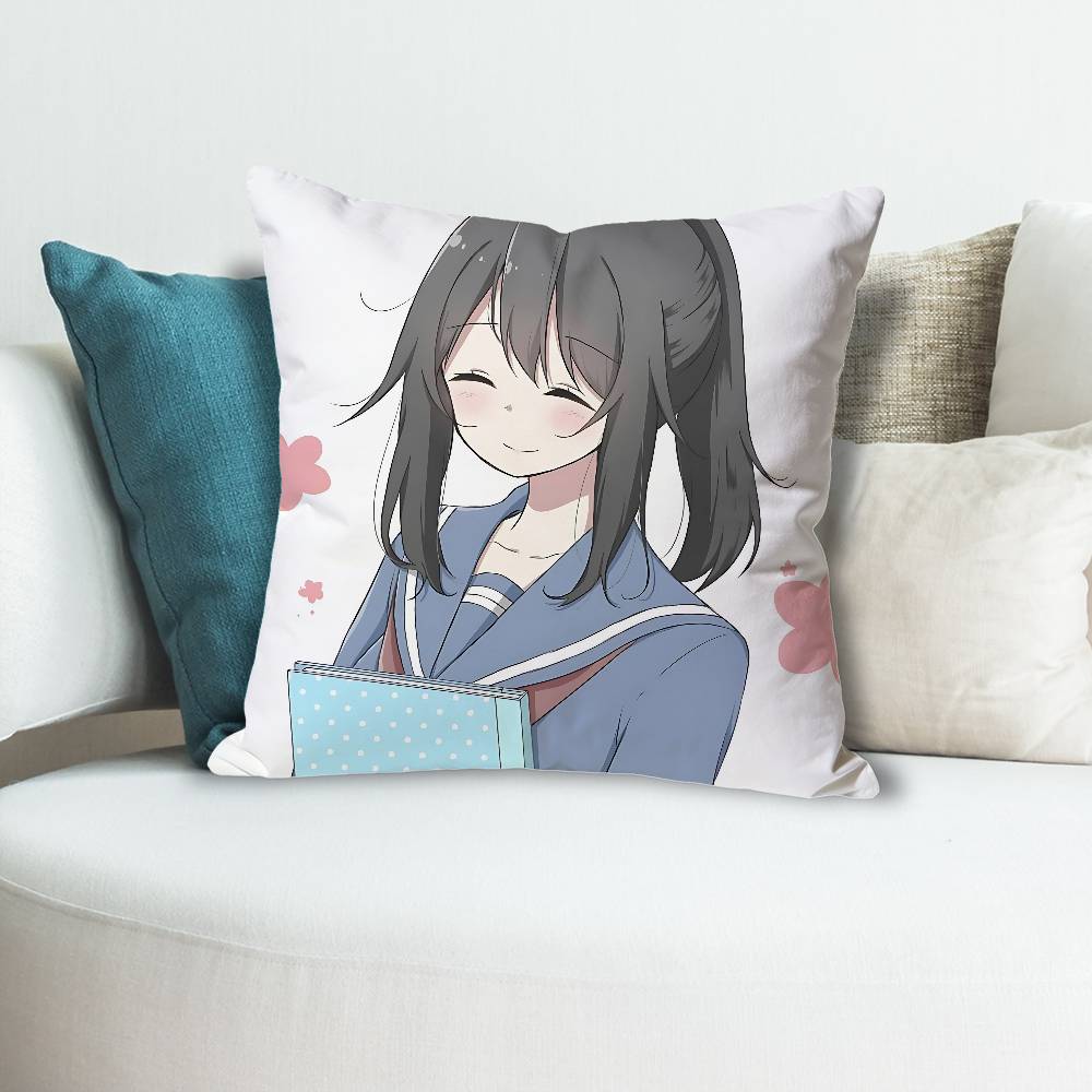 YYandere SSimulator Spiel Anime Berühmtheit Merchandise AllMatch Bedruckter Kissenbezug Sofa Auto Büro Zimmer Dekoration Schutz