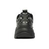 MLB Big Ball Chunky Leather Cushioning Slip Resistant Abrasion Resistant Low Top Chunky Sneakers Unisex Black White Sneakers 3ASHMS13N-50BKS