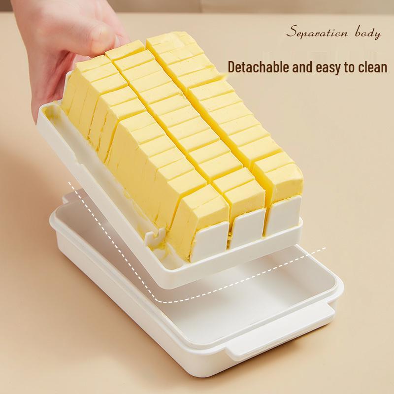Butter Storage Box with Lid and Knife: Japanese-Style Cheese Keeper and Slicer