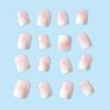 24pcs Elegant Pink Ombre Press-On Nails Set Short Square Glossy Finish Perfect for Fashionable Nail Art Manicure Decor