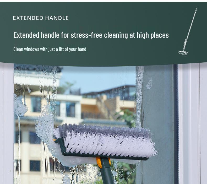 Multifunctional Long Handle Bathroom Tile & Floor Squeegee Brush