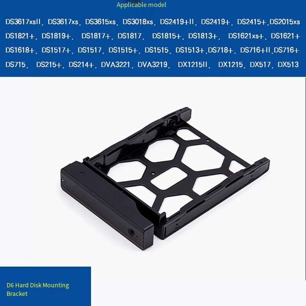For Synology Hard Drive Tray Replacement Type D6 Compatible with DS3622xs DS3617xSII Secure Lock Tray Nylon Iron