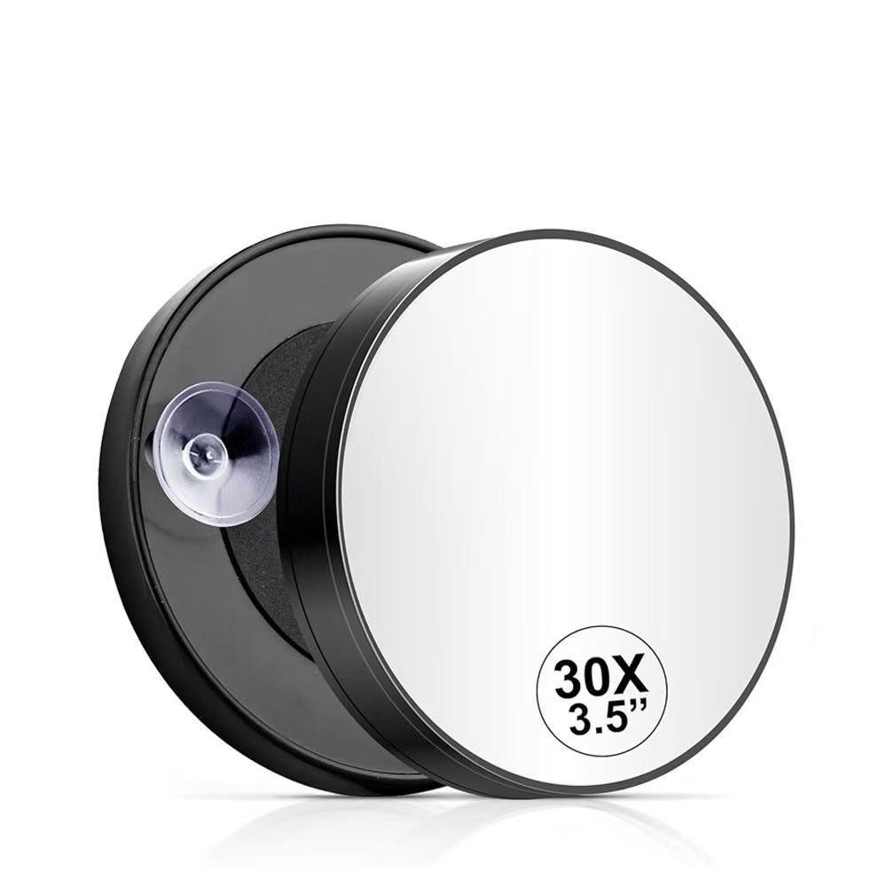 Portable HD Travel Mirror with 10X30X40 Magnification & Suction Cup - Handheld Makeup & Blackhead Remover