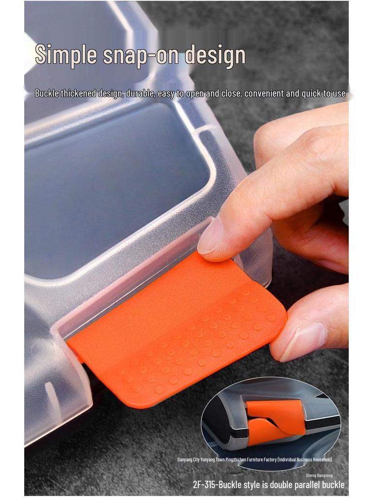 Portable Transparent Plastic Parts Organizer - Thickened Screw & Accessories Storage for Electricians