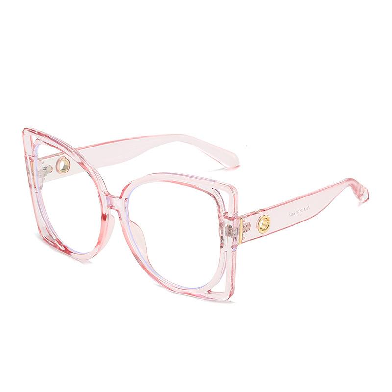 Luxury Orange Eyeglasses For Women Anti Blue Light Myopia Glasses Vision Diopters 0 -1 5 -6 Nearsightedness Glasses Original lens 0