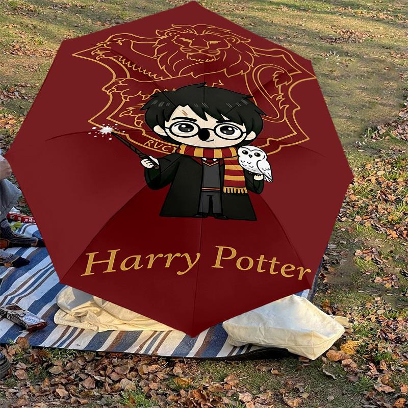 1PC Warner Harry Potter Hogwarts Umbrella-8-Rib Reinforced, Automatic Open, Lightweight & Durable-A74