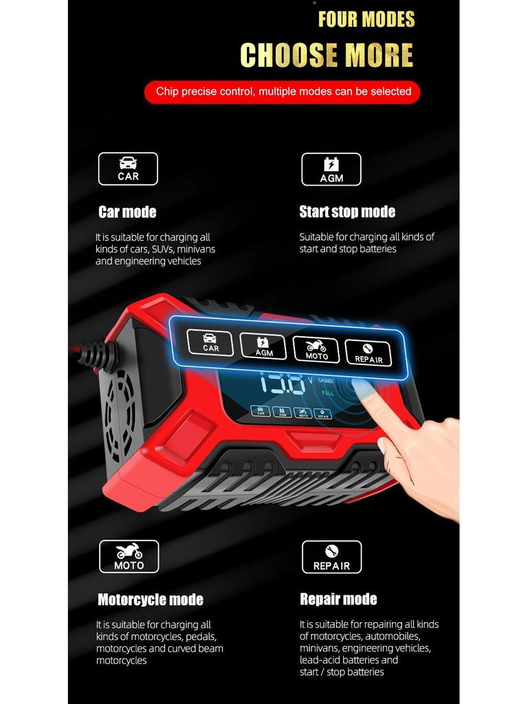 E-FAST 12V Car & Motorcycle Battery Charger and Repair Tool