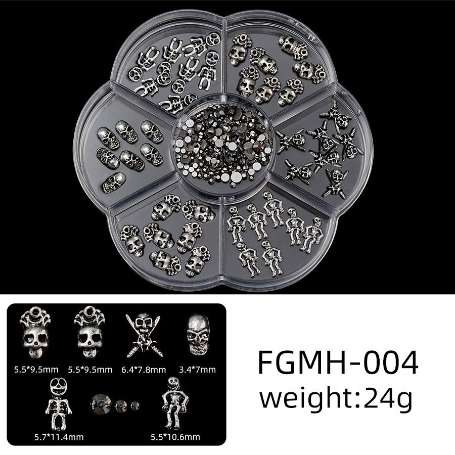 

Семисекционная коробка «Цветок сливы»: 3D Нейл-арт Металлический бант и стразы-бабочки