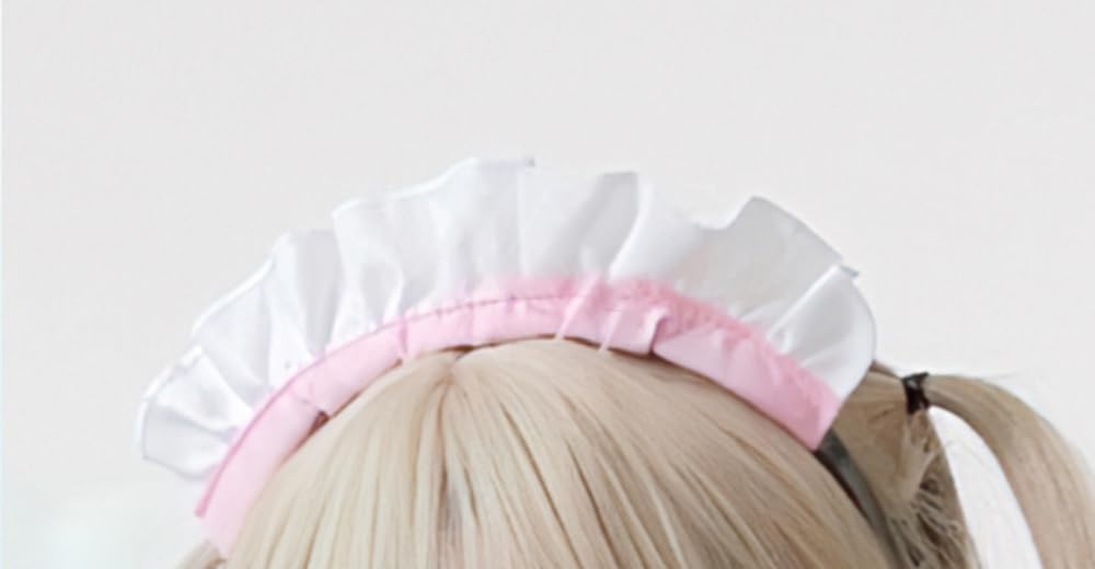 Shangki Manufacturing Gothic Lolita Dienstmädchen Moe Cosplay Short mit ordentlicher und hübscher Kellnerin Rosa Dienstmädchen Übergröße Outfit, Kostüm, Ärmel, Rüschen,