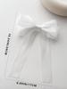 Women's Spring and Summer Solid Mesh Bow Hair Accessory Hair Clip, Suitable for Pairing with Dresses