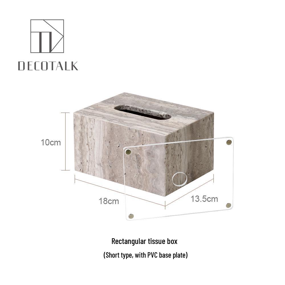Set da Bagno Travertino Grigio Argento Wabi-Sabi: Vassoio e Decorazione per Lavabo.